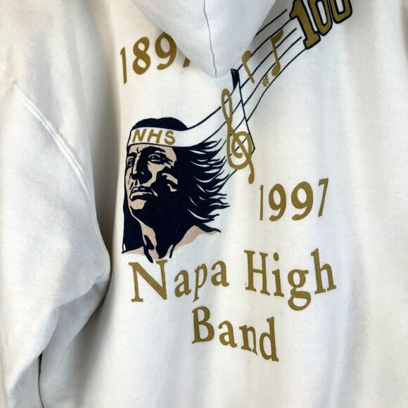 Vintage Napa Band High Sweatshirt Size XL 90s Hoodie Size XL High School VTG - Picture 3 of 7